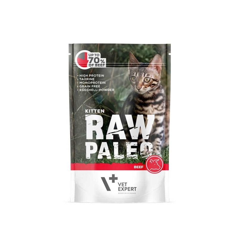 RAW PALEO karma mokra dla kociąt - wołowina (pakiet 12x 100g) RAW PALEO karma mokra dla kociąt - wołowina (pakiet 12x 100g)