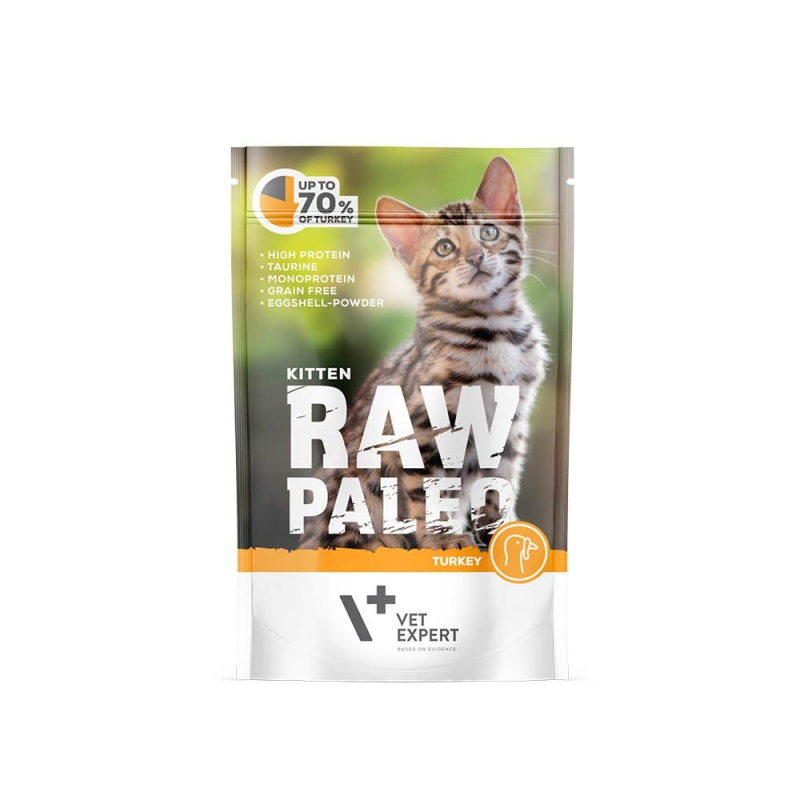 RAW PALEO karma mokra dla kociąt - indyk (pakiet 12x 100g) RAW PALEO karma mokra dla kociąt - indyk (pakiet 12x 100g)