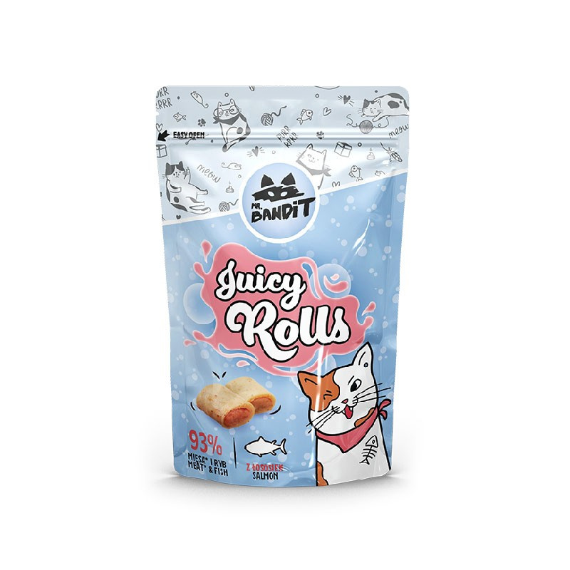 MR. BANDIT JUICY ROLLS - przysmak dla kota z łososiem MR. BANDIT JUICY ROLLS - przysmak dla kota z łososiem