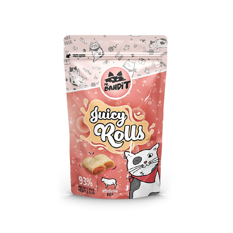 MR. BANDIT JUICY ROLLS - przysmak dla kota z wołowiną MR. BANDIT JUICY ROLLS - przysmak dla kota z wołowiną