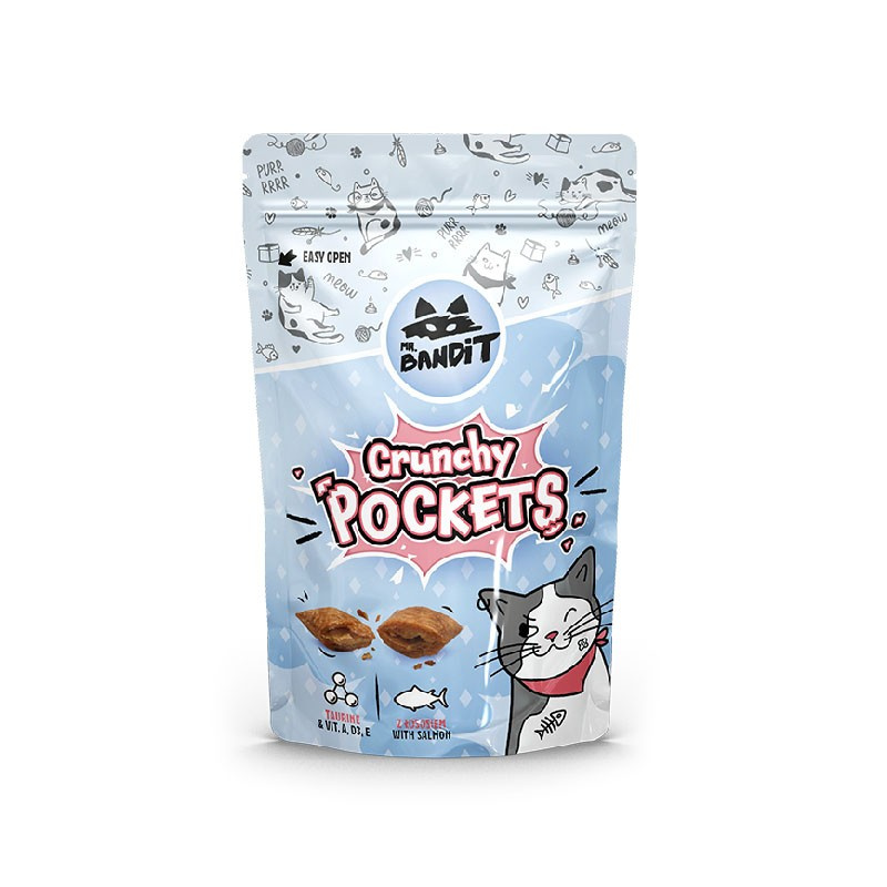 MR. BANDIT CRUNCHY POCKETS - chrupiąca przekąska dla kota z łososiem MR. BANDIT CRUNCHY POCKETS - chrupiąca przekąska dla kota z łososiem