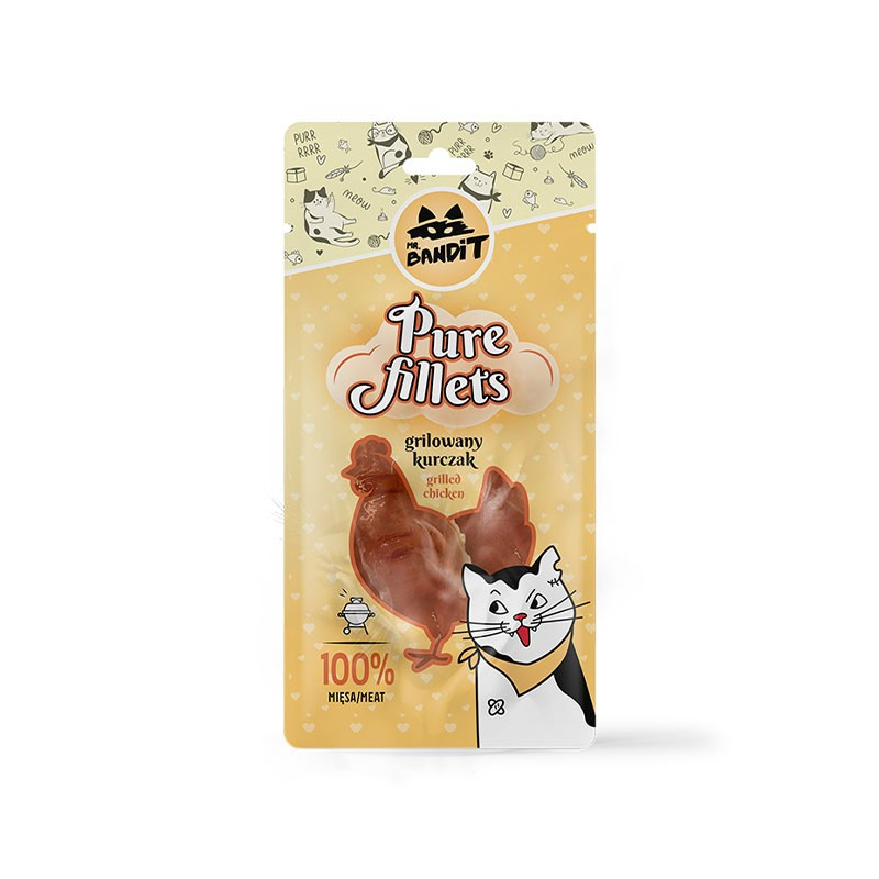 MR. BANDIT PURE FILLETS - mięsne filety z grilowanym kurczakiem MR. BANDIT PURE FILLETS - mięsne filety z grilowanym kurczakiem