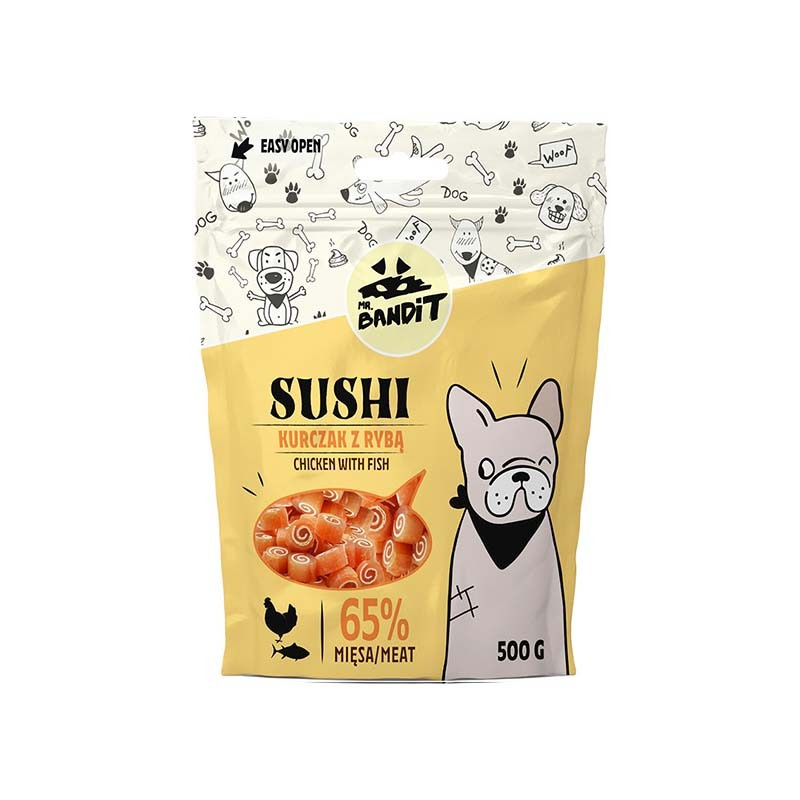 MR. BANDIT SUSHI - kurczak z rybą 500g MR. BANDIT SUSHI - kurczak z rybą 500g