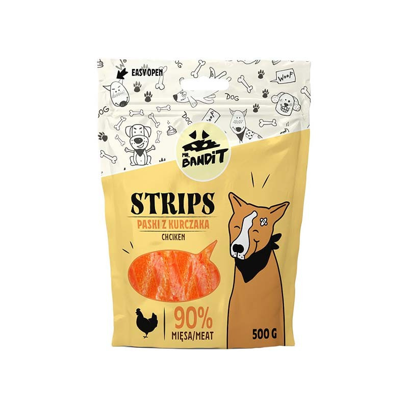 MR. BANDIT STRIPS - paski z kurczaka 500g MR. BANDIT STRIPS - paski z kurczaka 500g