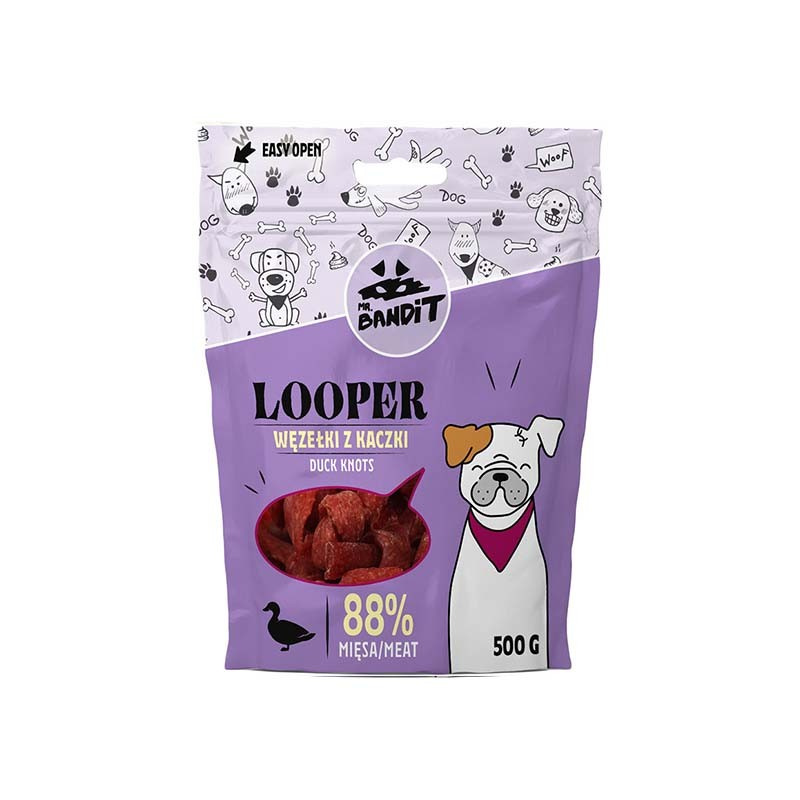 MR. BANDIT LOOPER - węzełki z kaczki 500g MR. BANDIT LOOPER - węzełki z kaczki 500g