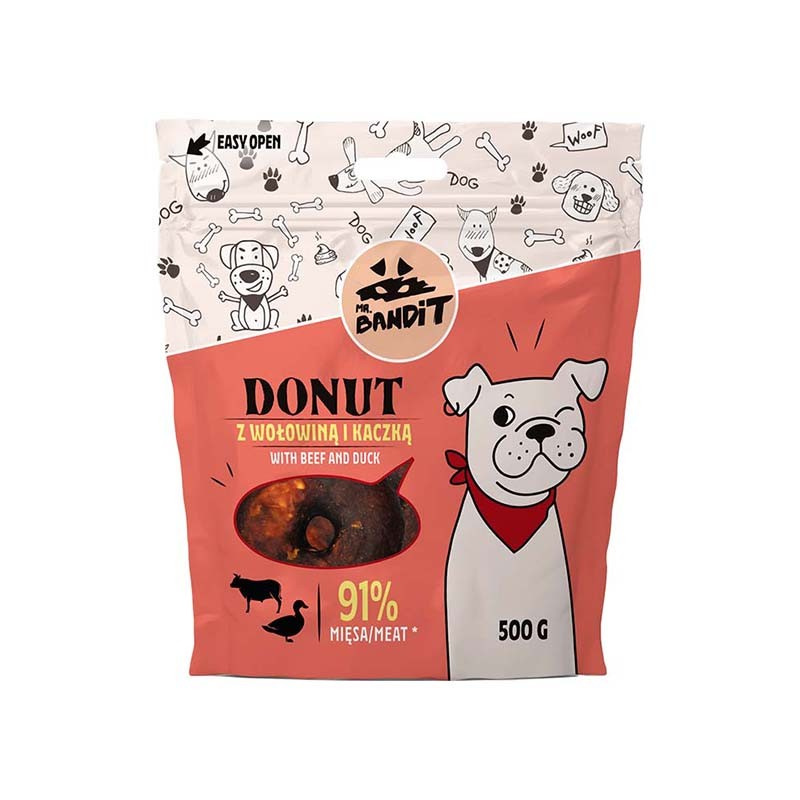 MR. BANDIT DONUT z wołowiną i kaczką 500g MR. BANDIT DONUT z wołowiną i kaczką 500g