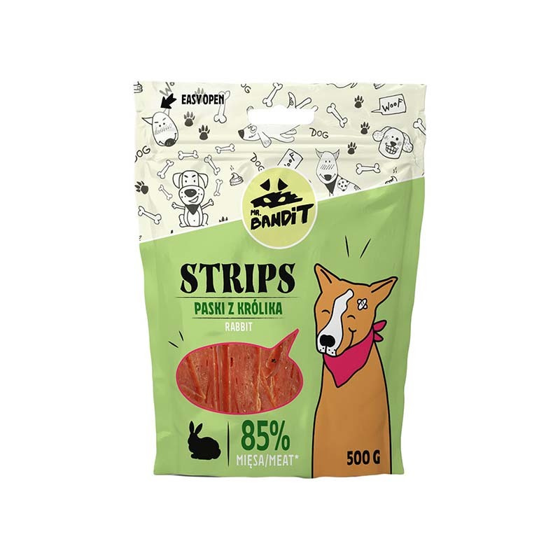 MR. BANDIT STRIPS - paski z królika 500g MR. BANDIT STRIPS - paski z królika 500g