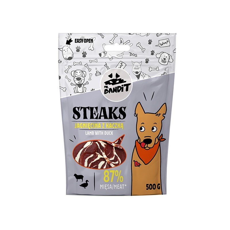 MR. BANDIT STEAKS - jagnięcina z kaczką 500g MR. BANDIT STEAKS - jagnięcina z kaczką 500g