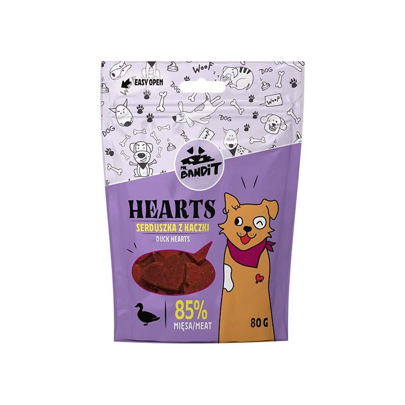 Mr. Bandit HEARTS - serduszka z kaczki Mr. Bandit HEARTS - serduszka z kaczki