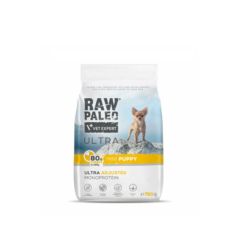 RAW PALEO ULTRA TURKEY PUPPY MINI - sucha karma z indykiem dla szczeniąt ras małych RAW PALEO ULTRA TURKEY PUPPY MINI - sucha karma z indykiem dla szczeniąt ras małych