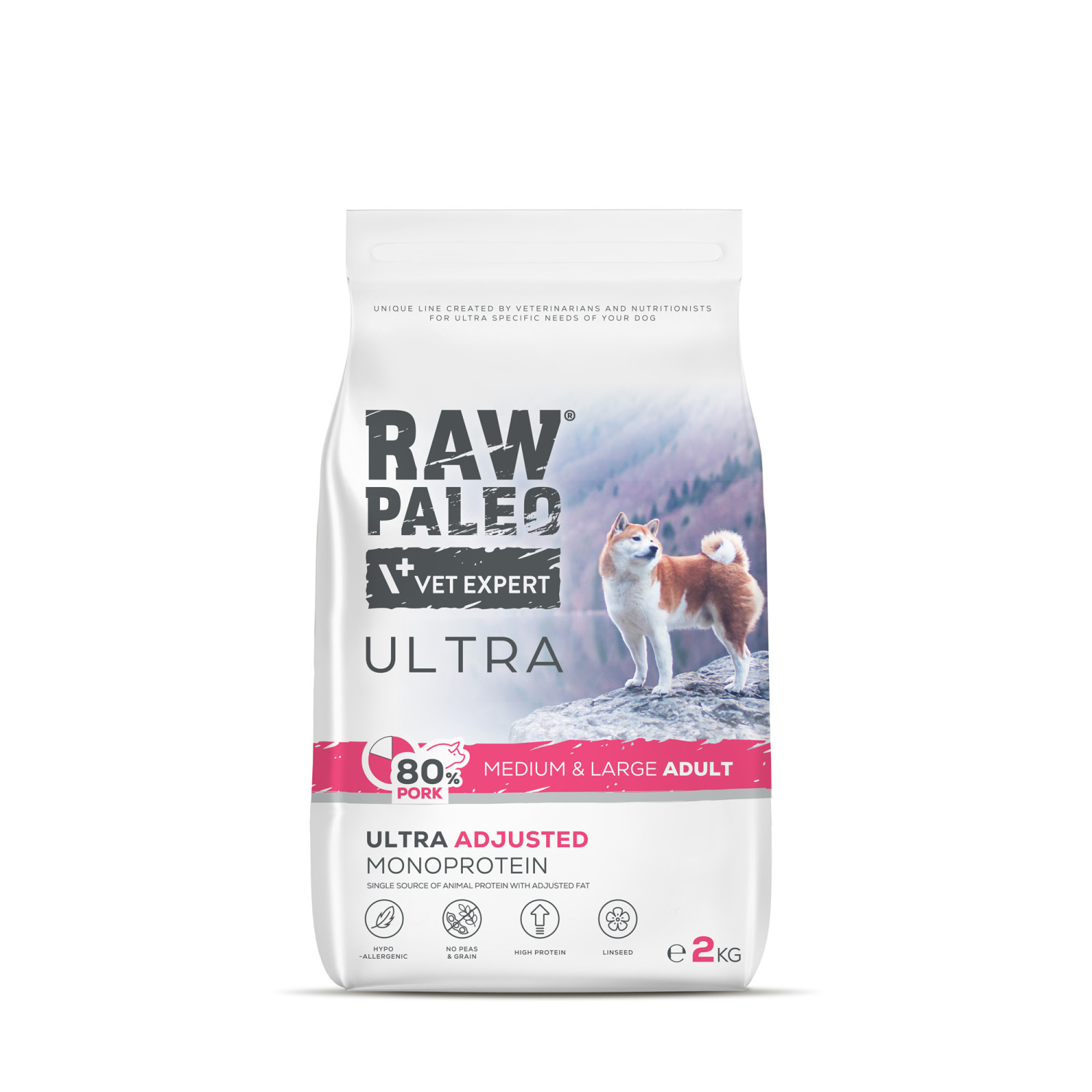 RAW PALEO ULTRA PORK ADULT MEDIUM/LARGE - sucha karma z wieprzowiną dla psów dorosłych ras średnich i dużych RAW PALEO ULTRA PORK ADULT MEDIUM/LARGE - sucha karma z wieprzowiną dla psów dorosłych ras średnich i dużych