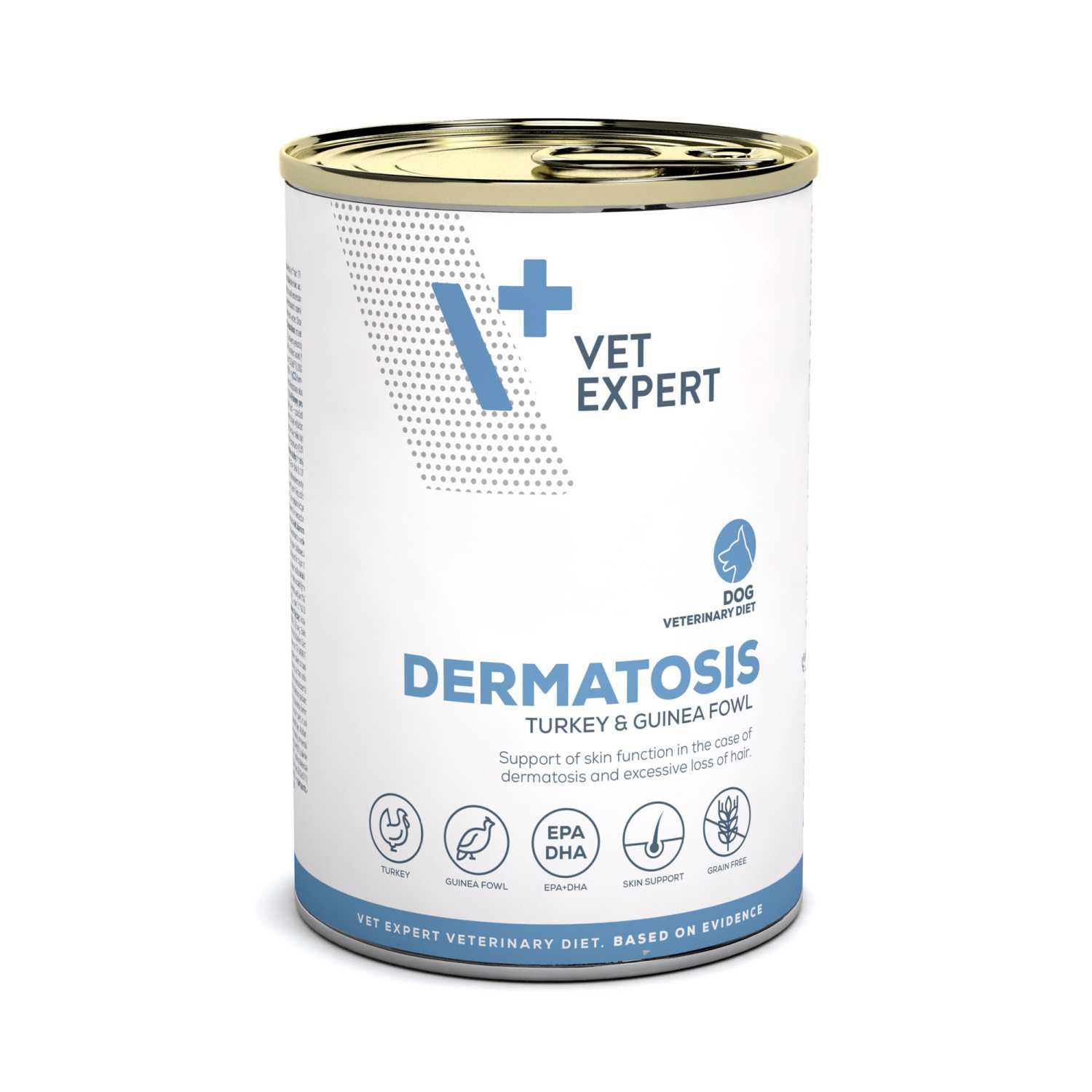 VET EXPERT DERMATOSIS DOG TURKEY & GUINEA FOWL 400g - mokra karma weterynaryjna dla psów VET EXPERT DERMATOSIS DOG TURKEY & GUINEA FOWL 400g - mokra karma weterynaryjna dla psów