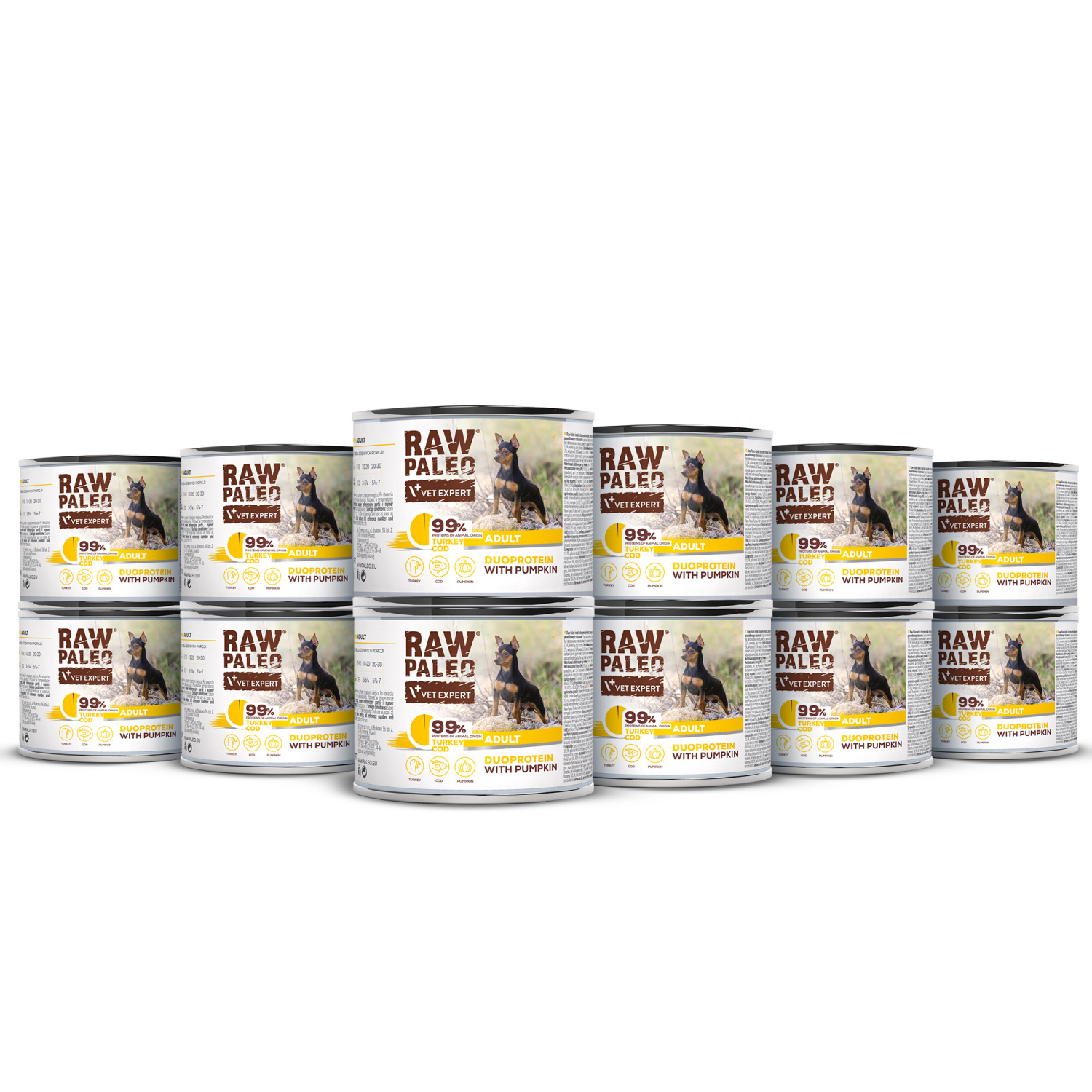 RAW PALEO TURKEY&COD ADULT CAN 12x200g - mokra karma dla psów dorosłych duoproteina indyk z dorszem RAW PALEO TURKEY&COD ADULT CAN 12x200g - mokra karma dla psów dorosłych duoproteina indyk z dorszem