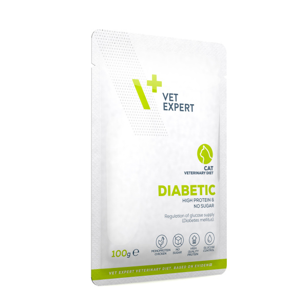 VET EXPERT DIABETIC CAT 100g - mokra karma weterynaryjna dla kotów z cukrzycą