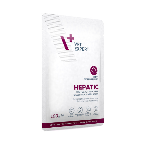 VET EXPERT HEPATIC CAT saszetka 100g - mokra karma weterynaryjna dla kotów