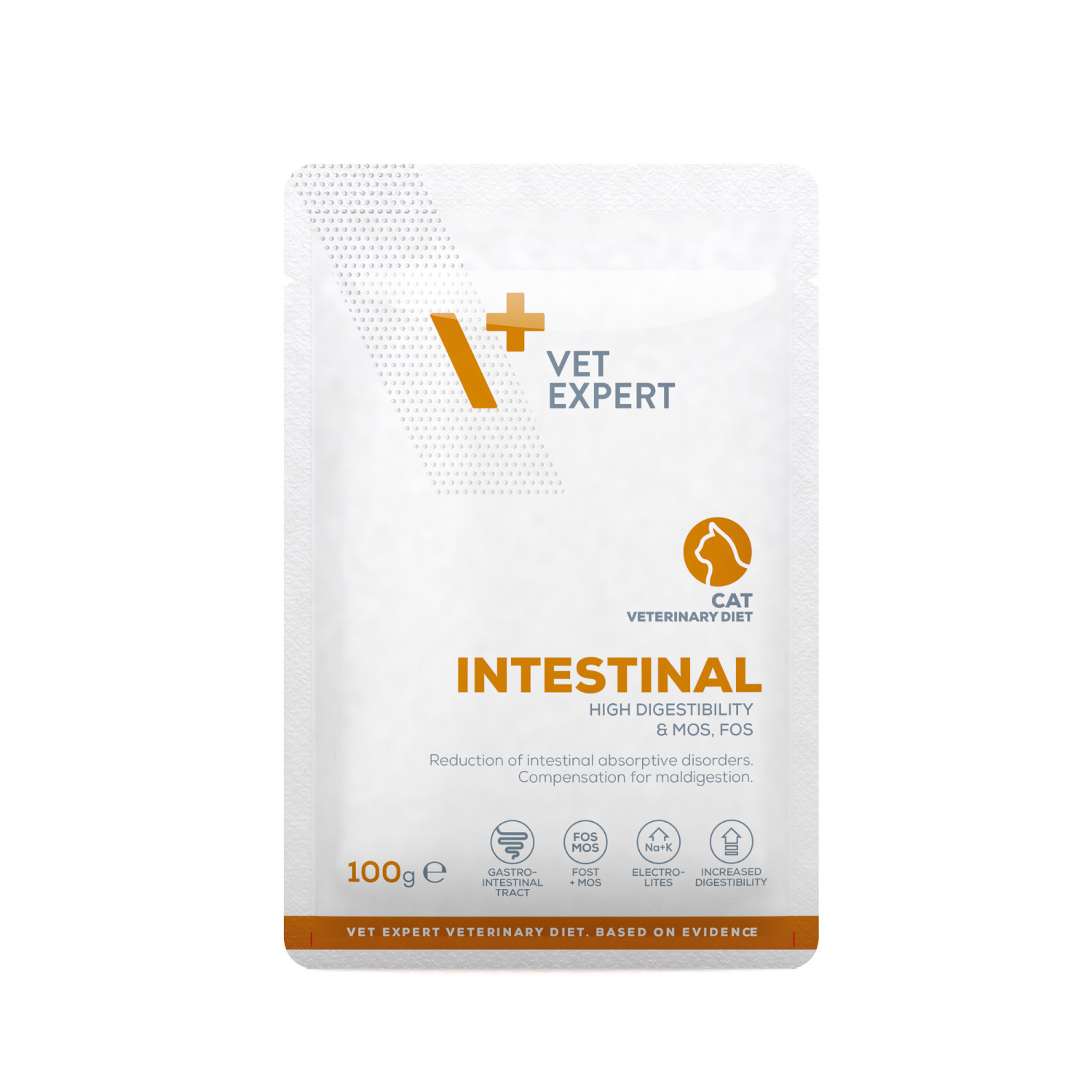 VET EXPERT INTESTINAL CAT Chicken&Beef saszetka 100g - mokra karma weterynaryjna dla kotów VET EXPERT INTESTINAL CAT Chicken&Beef saszetka 100g - mokra karma weterynaryjna dla kotów