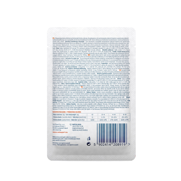 VET EXPERT INTESTINAL CAT Chicken&Beef saszetka 100g - mokra karma weterynaryjna dla kotów