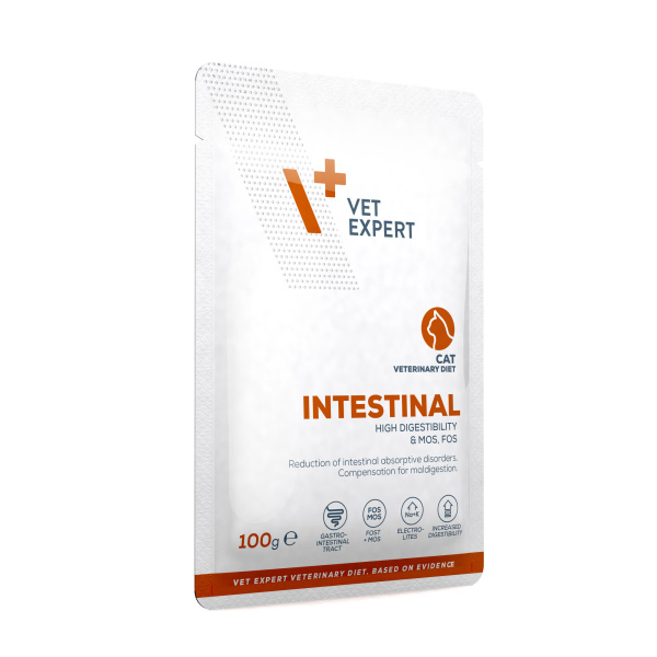 VET EXPERT INTESTINAL CAT Chicken&Beef saszetka 100g - mokra karma weterynaryjna dla kotów