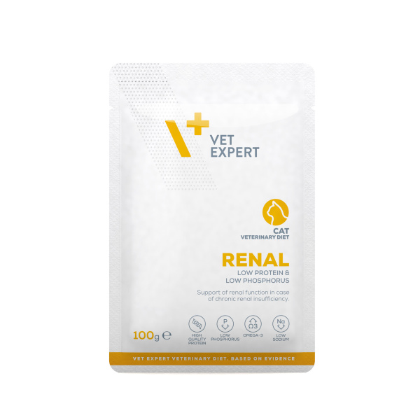 VET EXPERT RENAL CAT saszetka 12x100g - mokra karma weterynaryjna dla kotów