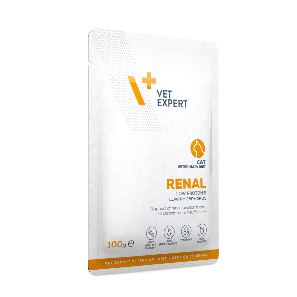 VET EXPERT RENAL CAT saszetka 12x100g - mokra karma weterynaryjna dla kotów