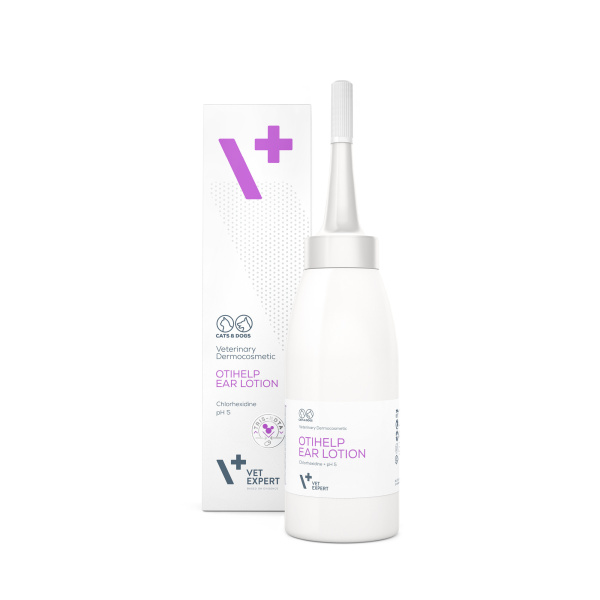 VET EXPERT OTIHELP EAR LOTION - emulsja do pielęgnacji uszu dla psów i kotów 75 ml
