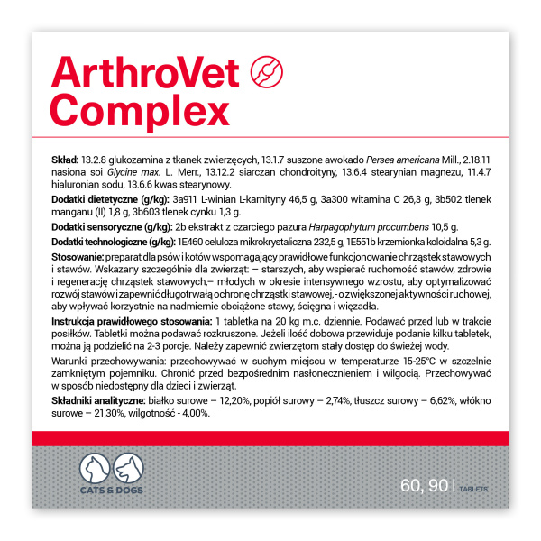 VET EXPERT ARTHROVET COMPLEX - preparat na stawy dla psów i kotów