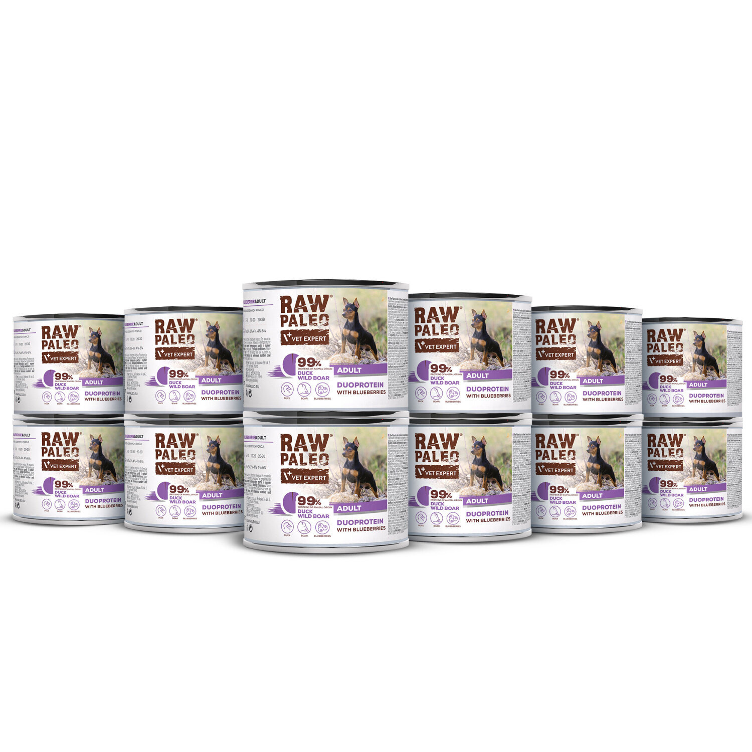 RAW PALEO DUCK&BOAR ADULT CAN 12x200g - mokra karma dla psów dorosłych duoproteina kaczka z dzikiem RAW PALEO DUCK&BOAR ADULT CAN 12x200g - mokra karma dla psów dorosłych duoproteina kaczka z dzikiem