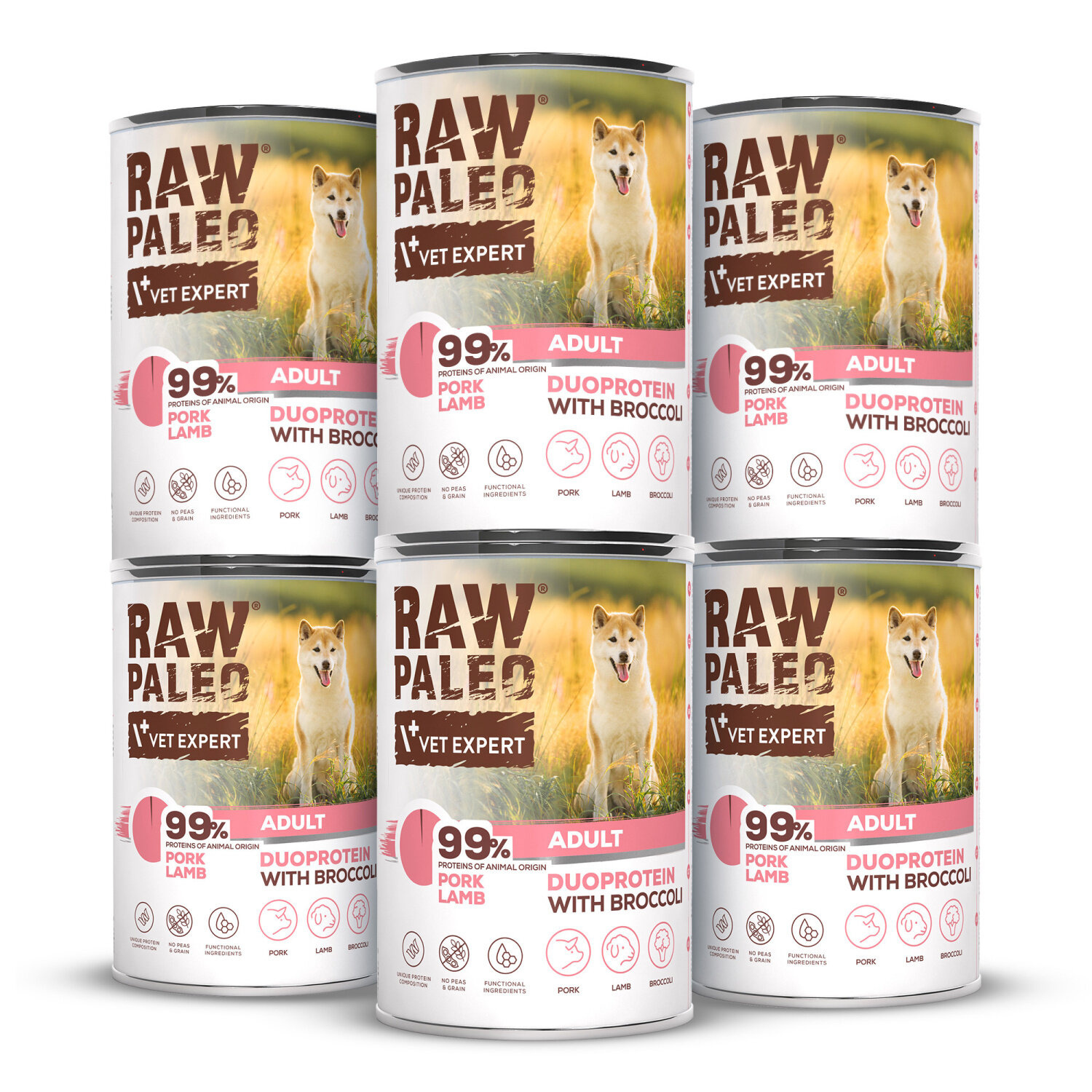 RAW PALEO PORK&LAMB ADULT CAN 6x400g - mokra karma dla psów dorosłych duoproteina wieprzowina z jagnięciną RAW PALEO PORK&LAMB ADULT CAN 6x400g - mokra karma dla psów dorosłych duoproteina wieprzowina z jagnięciną