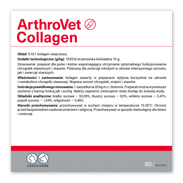 VET EXPERT ARTHROVET COLLAGEN - preparat z kolagenem na stawy dla psów i kotów