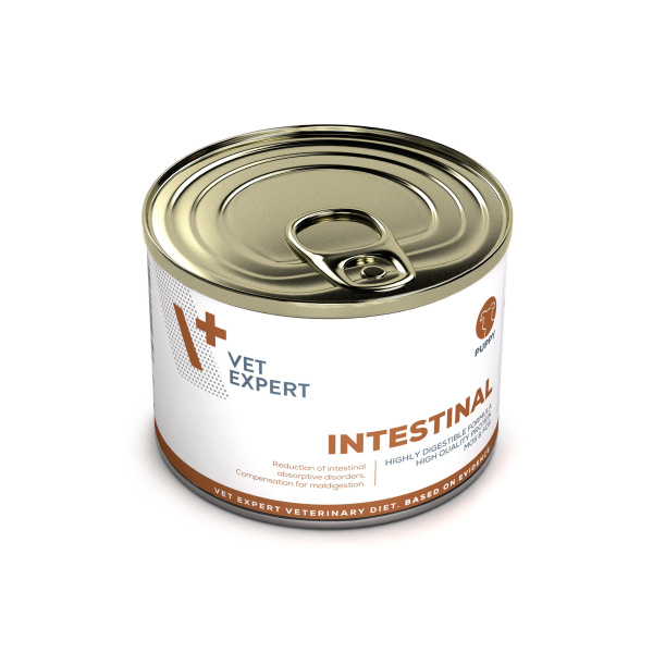 VET EXPERT INTESTINAL PUPPY 200g – lekkostrawna mokra karma weterynaryjna dla szczeniąt z zaburzeniami trawiennymi.