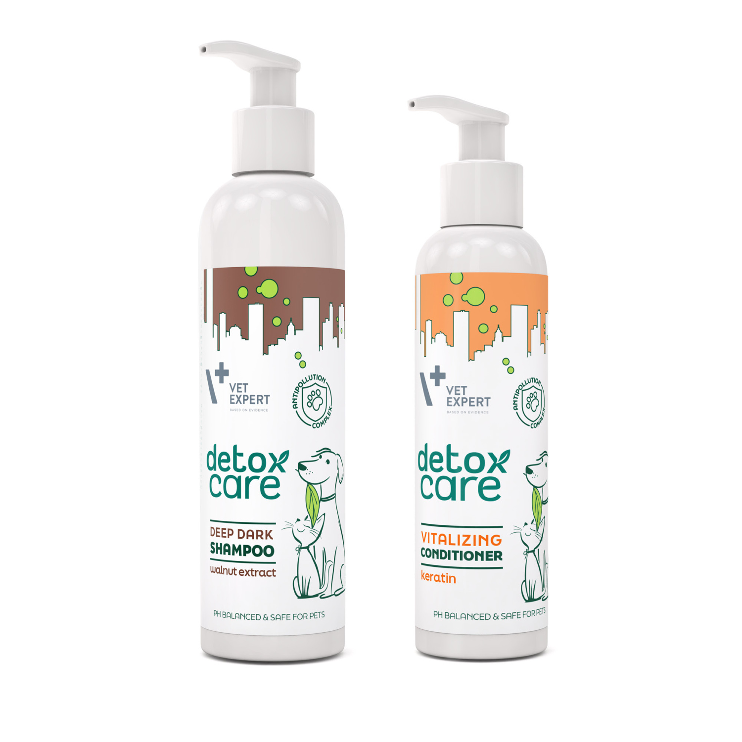 VET EXPERT Detox Care Deep Dark - zestaw chroniący ciemną sierść - szampon i odżywka VET EXPERT Detox Care Deep Dark - zestaw chroniący ciemną sierść - szampon i odżywka