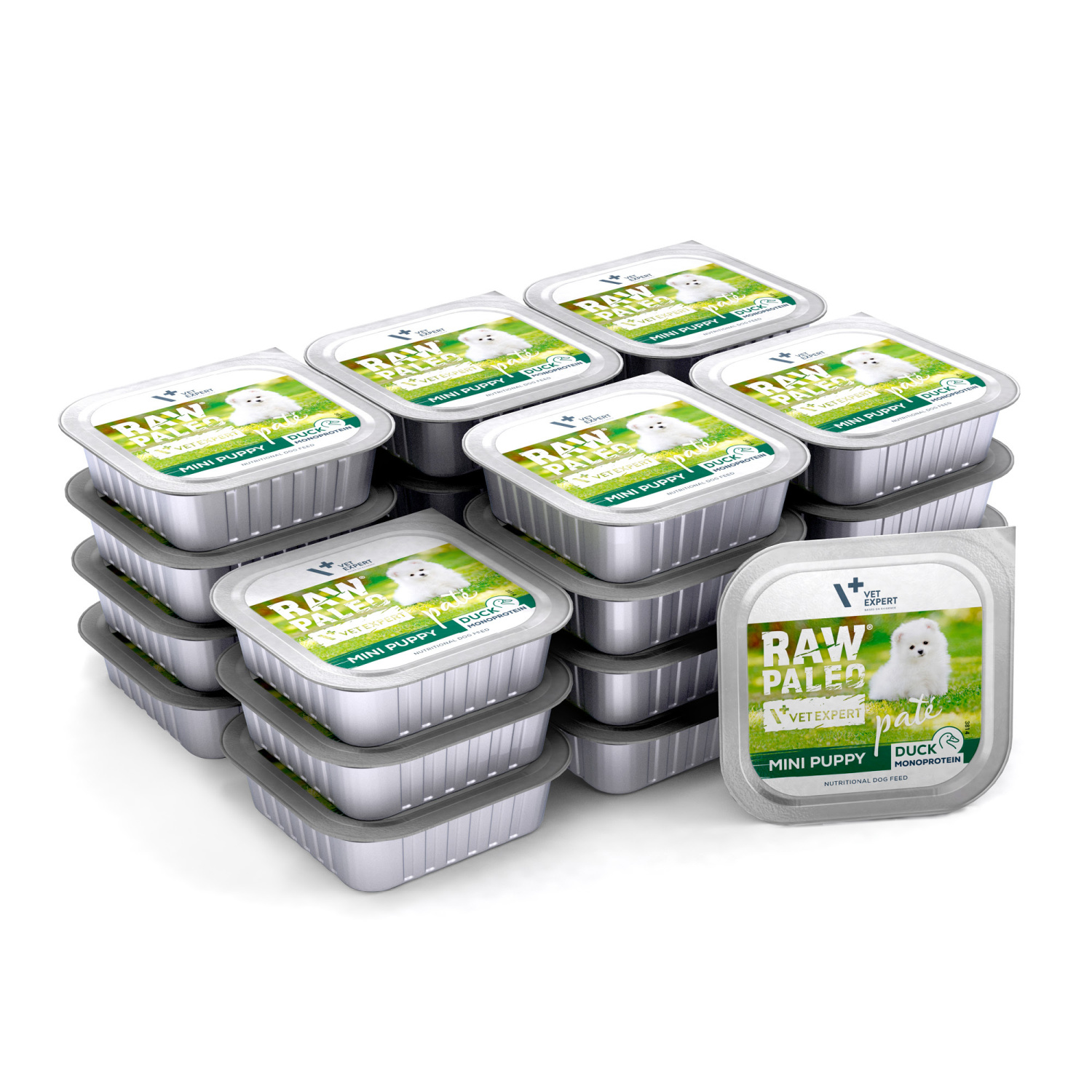 RAW PALEO DUCK PATE MINI PUPPY 24x150g - mokra karma dla szczeniąt - kaczka RAW PALEO DUCK PATE MINI PUPPY 24x150g - mokra karma dla szczeniąt - kaczka