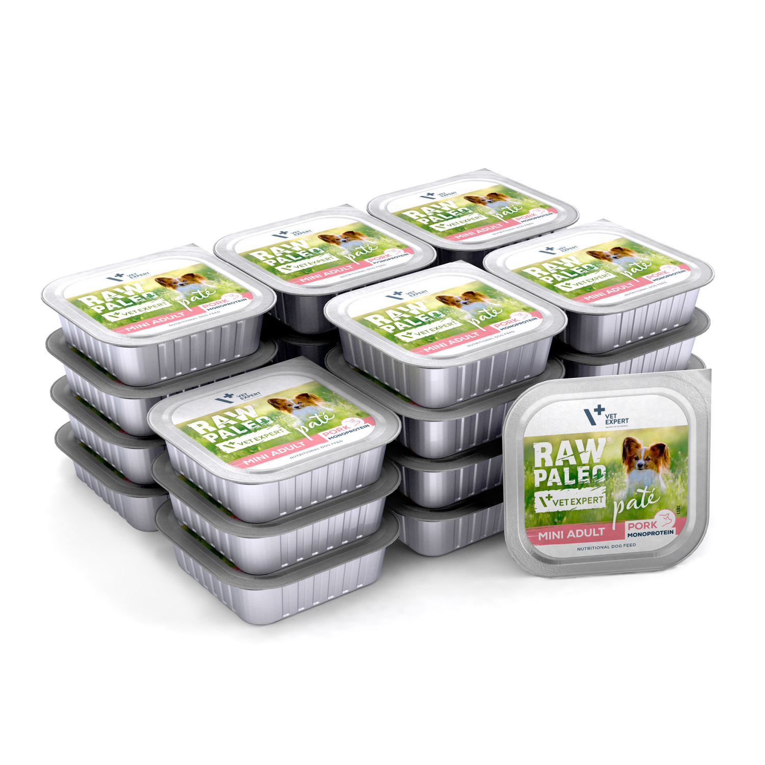 RAW PALEO PORK PATE MINI ADULT 24x150g - mokra karma dla psów dorosłych - wieprzowina RAW PALEO PORK PATE MINI ADULT 24x150g - mokra karma dla psów dorosłych - wieprzowina