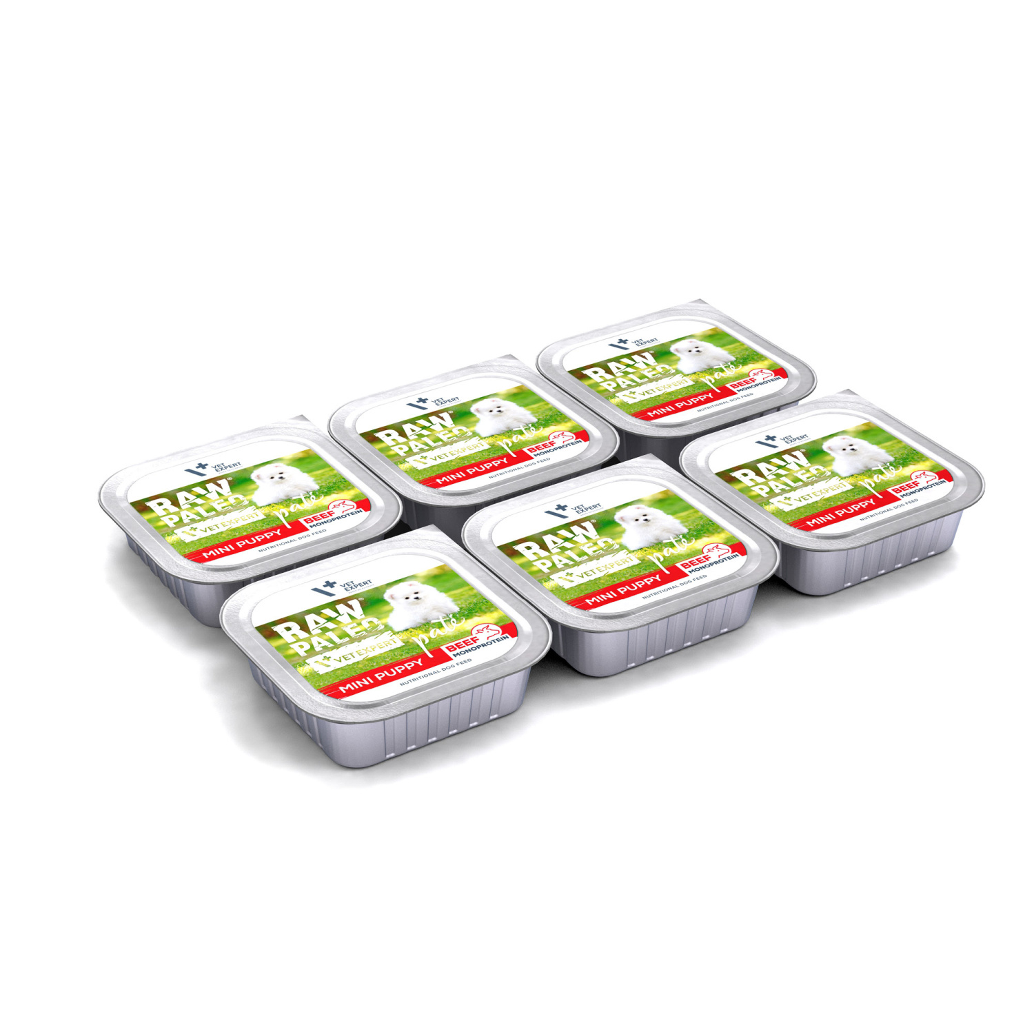 RAW PALEO PATE MINI PUPPY BEEF 6x150g - mokra karma dla szczeniąt - wołowina RAW PALEO PATE MINI PUPPY BEEF 6x150g - mokra karma dla szczeniąt - wołowina