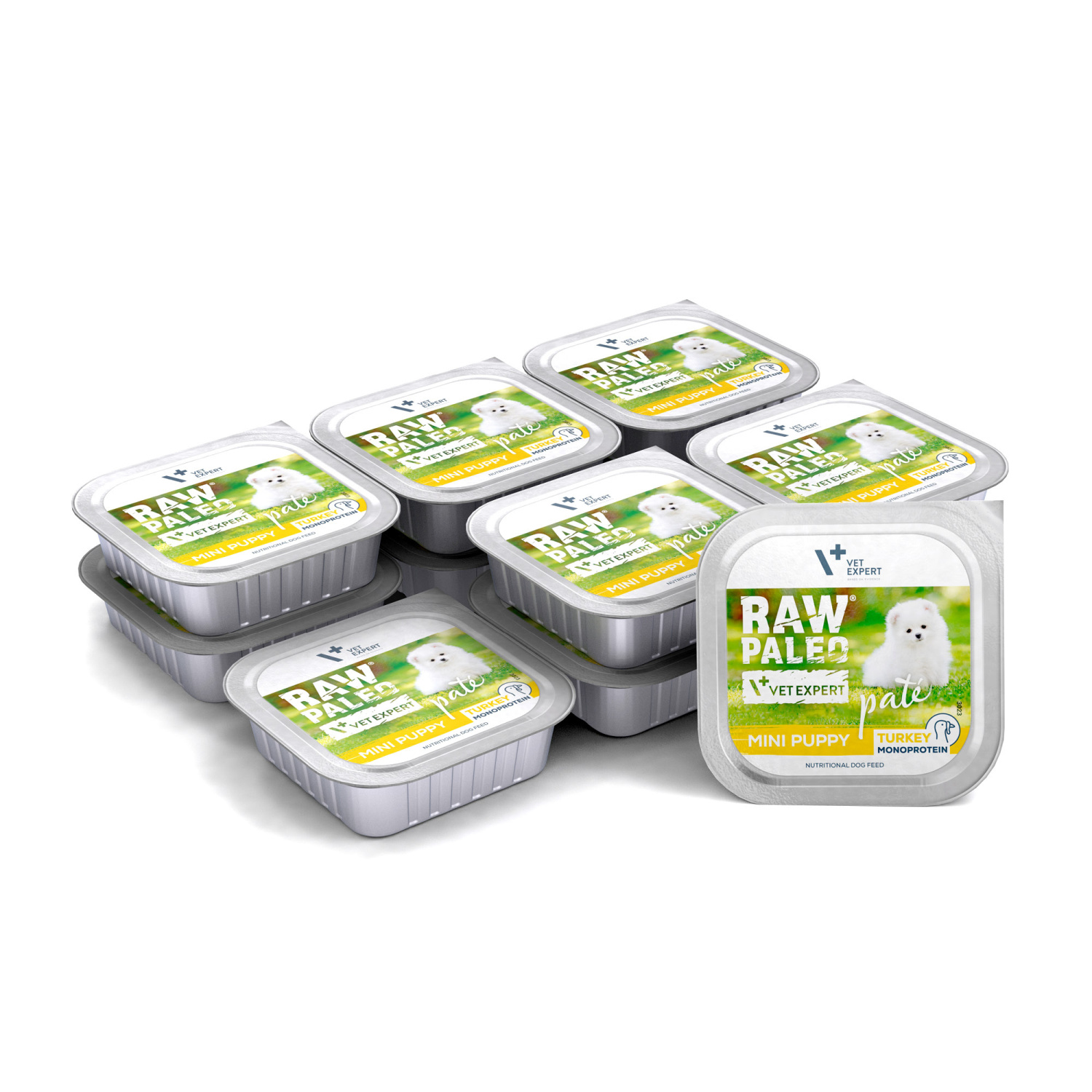 RAW PALEO PATE MINI PUPPY TURKEY 12x150g - mokra karma dla szczeniąt - indyk RAW PALEO PATE MINI PUPPY TURKEY 12x150g - mokra karma dla szczeniąt - indyk