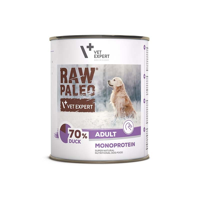 RAW PALEO ADULT DOG DUCK - mokra karma dla psów dorosłych 800g - kaczka RAW PALEO ADULT DOG DUCK - mokra karma dla psów dorosłych 800g - kaczka
